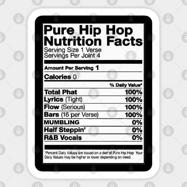 Pue Hip Hop Nutrition Sticker by StrictlyDesigns